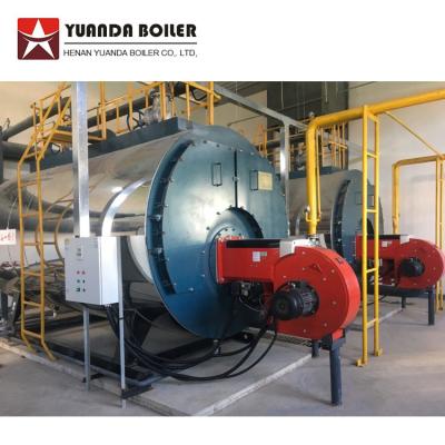 China Horizontal industrial gas diesel oil steam boiler with riello gas burner for sale