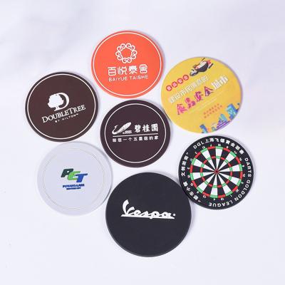 China Custom Eco-Friendly Soft Mug PVC Logo Image Personal Customized Promotion Office Viable Protection Gift Mat Coaster for sale