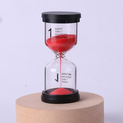 China 1M Plastic Colorful Sand Traditional Gift Timer Promotional Hourglass for sale