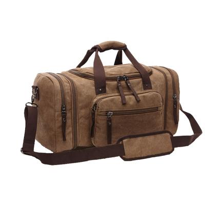 China 2019 Wholesale Vintage Factory Heavy Duty Mens Canvas Travel Duffel Bag for sale