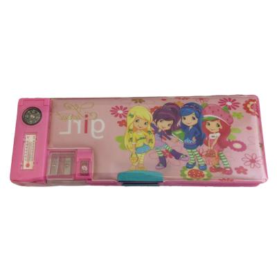 China Schools & Children Promotional Stationery Desks Cartoon School Gift Plastic Pencil Case for sale