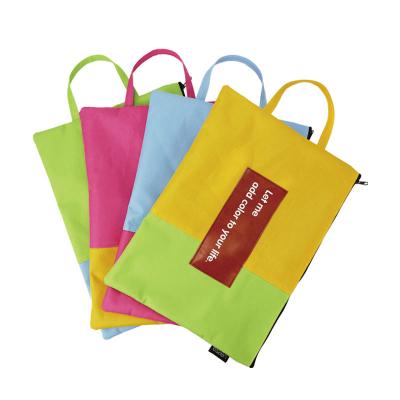 China Environmental Friendly Polyester Shopping Bag Documents Folder Clip Storage Bag For A4 Document Bag for sale