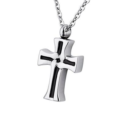 China CLASSIC Unisex Cross Necklace Cremation Urn Pendant Ash Keepsake Jewelry for sale