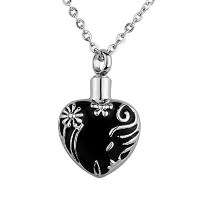 China CLASSIC Memorial Necklace Cremation Urn Keepsake Stainless Steel Urn Pendant for sale