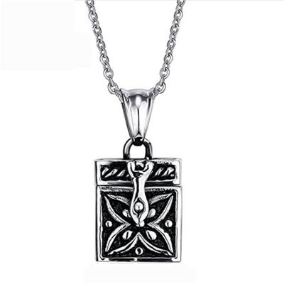 China CLASSIC Antique Silver Carved Treasure Box Keepsake Urn Cremation Pendant for sale