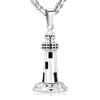 China CLASSIC Men's Memorial Cremation Jewelry Lighthouse Urn Necklace for sale