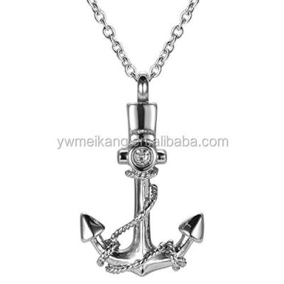 China CLASSIC Nautical Anchor Cremation Jewelry Urn Necklace for sale