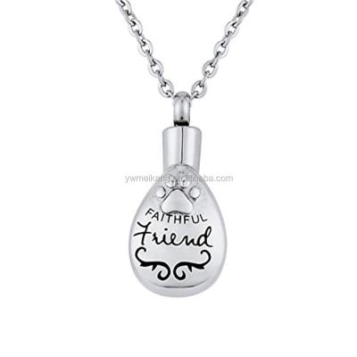 China Wholesale Pet Jewelry Stainless Steel Pendant Viable Ashes Urn Cremation for sale