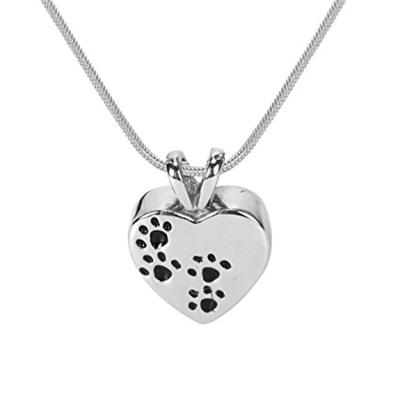 China Paw Print Heart Cremation Jewelry black CLASSIC for sale