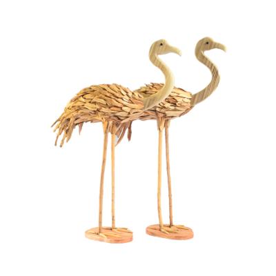 China Wooden Animals Collection Europe Flamingo Home Decoration for sale