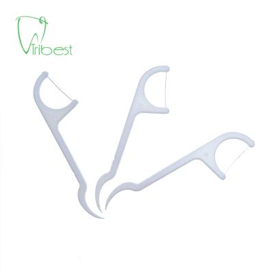 China Tribest #1 Tribest #1 Effectively Clean Interdental Daily Oral Care Floss Stick Floss Toothpick Logo 50pcs/bag Custom Toothpicks for sale