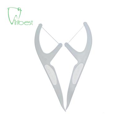 China High Quality Tribest #5 Logo 50pcs/bag Floss Stick Floss Toothpicks Custom Toothpicks Area Effectively Clean Interdental Daily Oral Care for sale