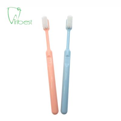 China Wholesale Custom Disposable Plastic Nylon Soft Bristle Tribest Supplier Toothbrush Adult Colorful Toothbrush Handle With Protector for sale