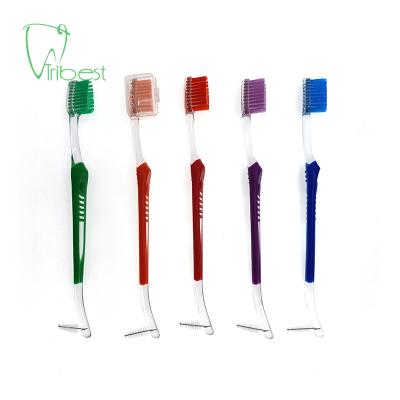 China Tribest Disposable Nylon Soft Bristle Interdental Brush Attach Orthodontic Toothbrush With Protective Cover for sale