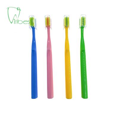 China Tribest Disposable Adult Colorful Nylon Soft Bristle Orthodontic U Shaped Toothbrush For Braces for sale