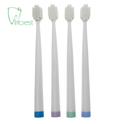 China Tribest Disposable Customize Logo Plastic Handle Oral Care Ultra Soft Bristle Toothbrush For Elderly for sale