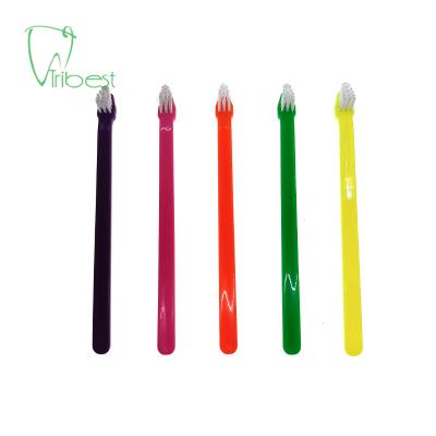 China Viable Tribest Mini Nylon Soft Tooth Brush Deep Clean Colorful Bristle Whitening Pet Cat Dog Toothbrush for sale