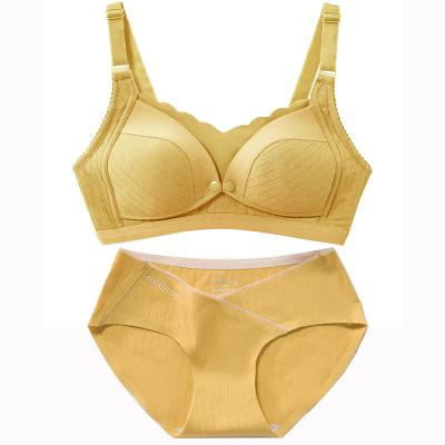 China 1912 Comfortable Stylish Front Open Bra Low Waist Maternity Panties Antibacterial Maternity Underwear Set for sale