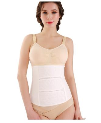 China Wholesale Antibacterial Pure Body Shaper Waist Cincher Corset Cotton Belly Control Breathable Postpartum Girdle for sale