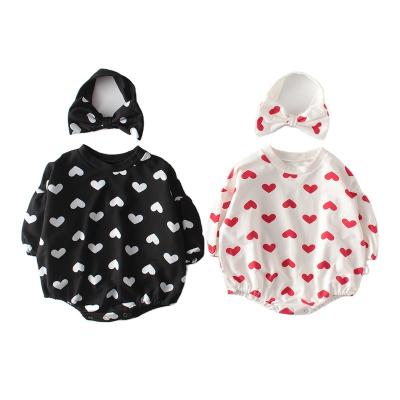 China Wholesale Comfotable baby clothes red rompers heart valentines sweater romper for sale