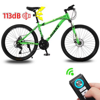 China Brief & Simple Waterproof Rechargeable Remote Control Rechargeable Remote Control Bicycle Alarm USB Radio 110dB Color Bicycle Anti-theft Alarm for sale