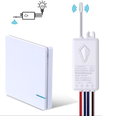 China 600M Wireless Range Waterproof 10A Smart WIFI Remote Control Lamp Switch 1 Way Wall Light WIFI Electric Remote Control Lamp Switch for sale