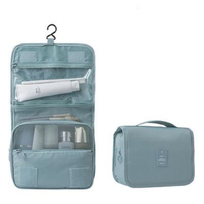 중국 OEM design fashion multifunction hooked laundry bag travel pu leather portable makeup cosmetic storage bag 판매용