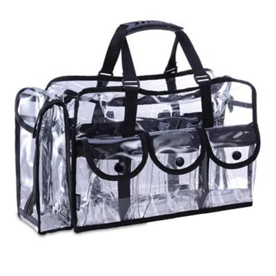 China Transparent PVC Jelly Bag Travel Organizer Clear Beautician Makeup bag Handbag Cosmetic tote Bags with Custom Logo for sale