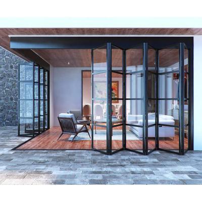 China Thermal Insulation Blh-87 Fashionable Hardware For Frameless Glass Folding Door Bi Folding Door Hardware Aluminum Glass Folding Door For Home for sale