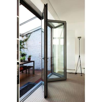 China Thermal Insulation Blh-90 Popular Design Glass Folding Doors Plastic Pvc Sliding Doors Bus Folding Door For Home Balcony for sale