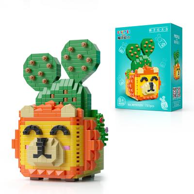 China Children's Building Blocks Toy MOYU Educational Micro STEAM Sets Plants DIY Lion Toy Interlocking Mini Puzzle Block For Children for sale