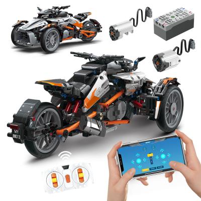 China Toy Moyu Technic lego Building Block Set Motorcycle OEM Legoing Model Building Blocks Bombers MOC for sale