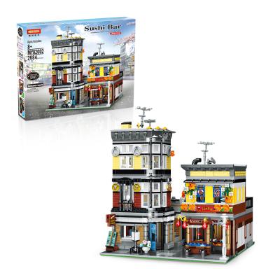 China MOYU toy city bricks street view sushi house mini legoed building set building block toys for kids gift for sale