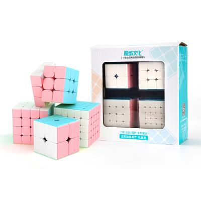 China Toy MoYu Meilong Macaron Cube speed puzzle cube 4 in1 gift set educational toy for sale