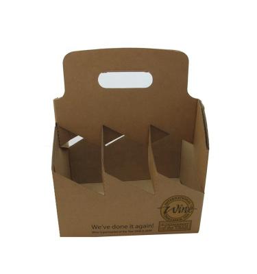 China Recycled materials foldable paper packaging six beer bottle gift box for sale