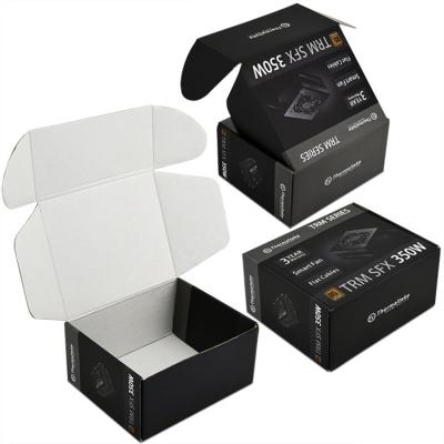 China Design Printing Recyclable Matte Black Paper Board Electronic Products Display Packaging Box for sale