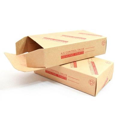 China Recycled Materials Logo Printing Eco Friendly Material Brown Folded Kraft Paper Gift Box Packaging for sale