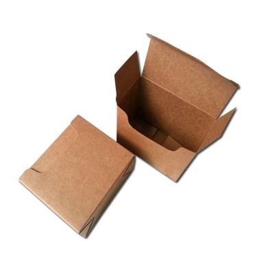 China Recycled Materials Wholesale Custom Factory Craft Window Cut Soap Packing Brown Kraft Paper Boxes for sale