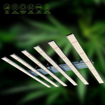 China UV Dimming RJ Port Wire Led Grow Light Manufacture Custom 4 6 8 10 Bar 320W 480W 680W 800W ODM Greenhouse Full Spectrum Folding Grow Light for sale