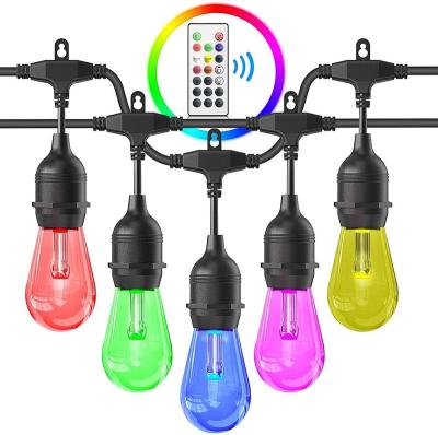 China 48ft/15 Lights RGB Remote Control String Lights 48Ft for Commercial Indoor/Outdoor Decor Christmas Decoration for sale