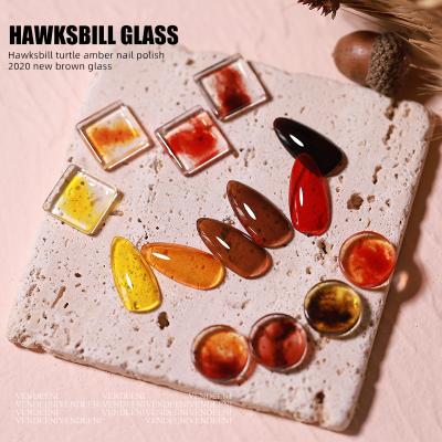 China New Amber Glaze Nail Set Natural Resin Jelly Led UV Neon Glass Nail 2021 Transparent Resin 15ml Colors Gel Polish for sale