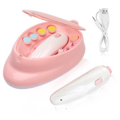 China Family/Travel Baby Professional Rechargeable Manicure Care Tool Safety Electric USB Nail Polisher Trimmer Set for sale