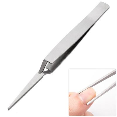 China Private Label Lash Extension Stainless Steel Manicure Finger Tool Double Head Rhinestone Clip Eyelash Curved Tweezers for sale