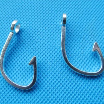 China Antique silver tone of pendant/bracelet/charm jewelry accessories antique bronze fish hook/finding connector, necklace bracelet charm, DIY jewelry accessory making for sale