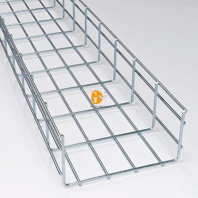 China Guangyu 300mm Width Steel Data Center Wire Mesh Cable Tray Manufacturer for sale