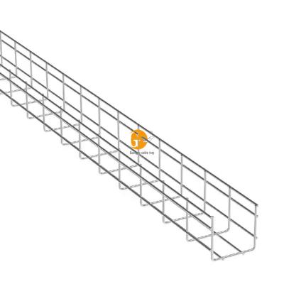 China Guangyu 100mm Width Steel Data Center Wire Mesh Cable Tray Manufacturer for sale