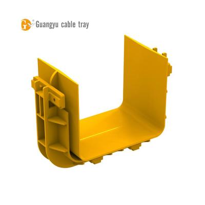 China PVC or ABS Guangyu Support System Rust Basket Management Conduit ABS Indoor Yellow Tray Optical Raceway Cable 120mm Connector for sale