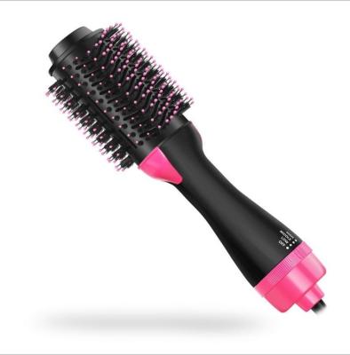 China 2021 Hair Stylist Portable Hair Straightener Brush Ionic Electric Comb Hair Curler One Step Ionic 3 in 1 Professional Salon Hair Dryer Brush for sale