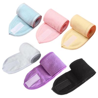 China 2019 New Design Microfiber Hair Removal Headband Product New Ideas 2021 Women Makeup Headbands Wide Custom Women's Facial Headband for sale