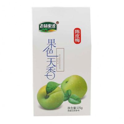 China Manufacturer 135g Professional Dry Orange Peel Flavor Sweet Sour Plum Fruit Prunes For Leisure Snacks for sale